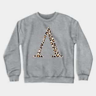 Lambda Cheetah Greek Letter Crewneck Sweatshirt